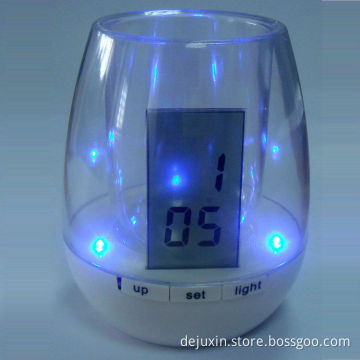 Factory supply double sided station clock with blue backlight